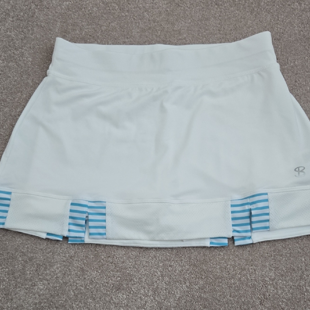 Sofibella White and Blue Tennis Pickleball Skort Skirt